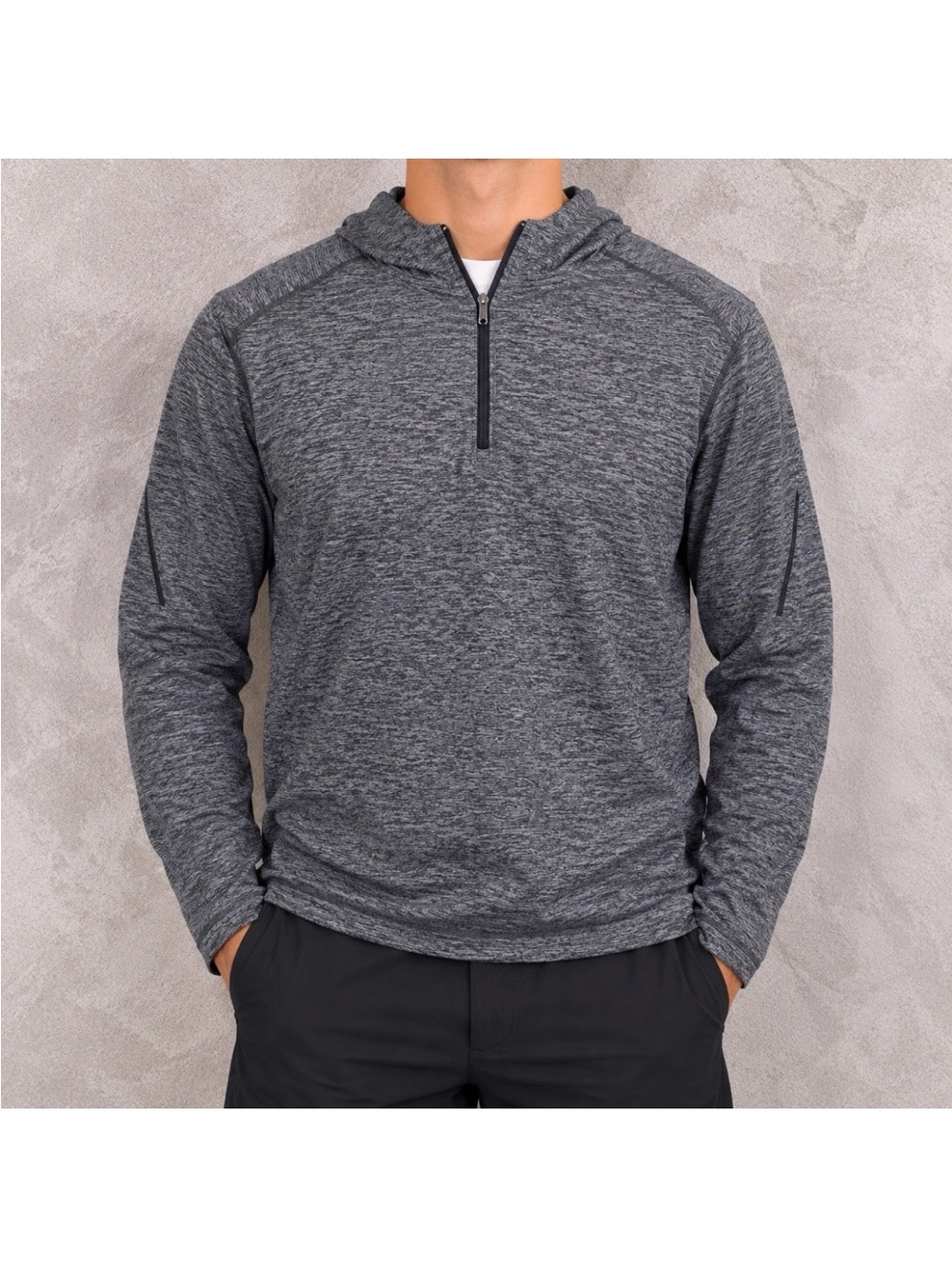 EUC Lululemon Surge Warm Full Zip Hoodie Men’s  Sz XXL Heather Black Gray